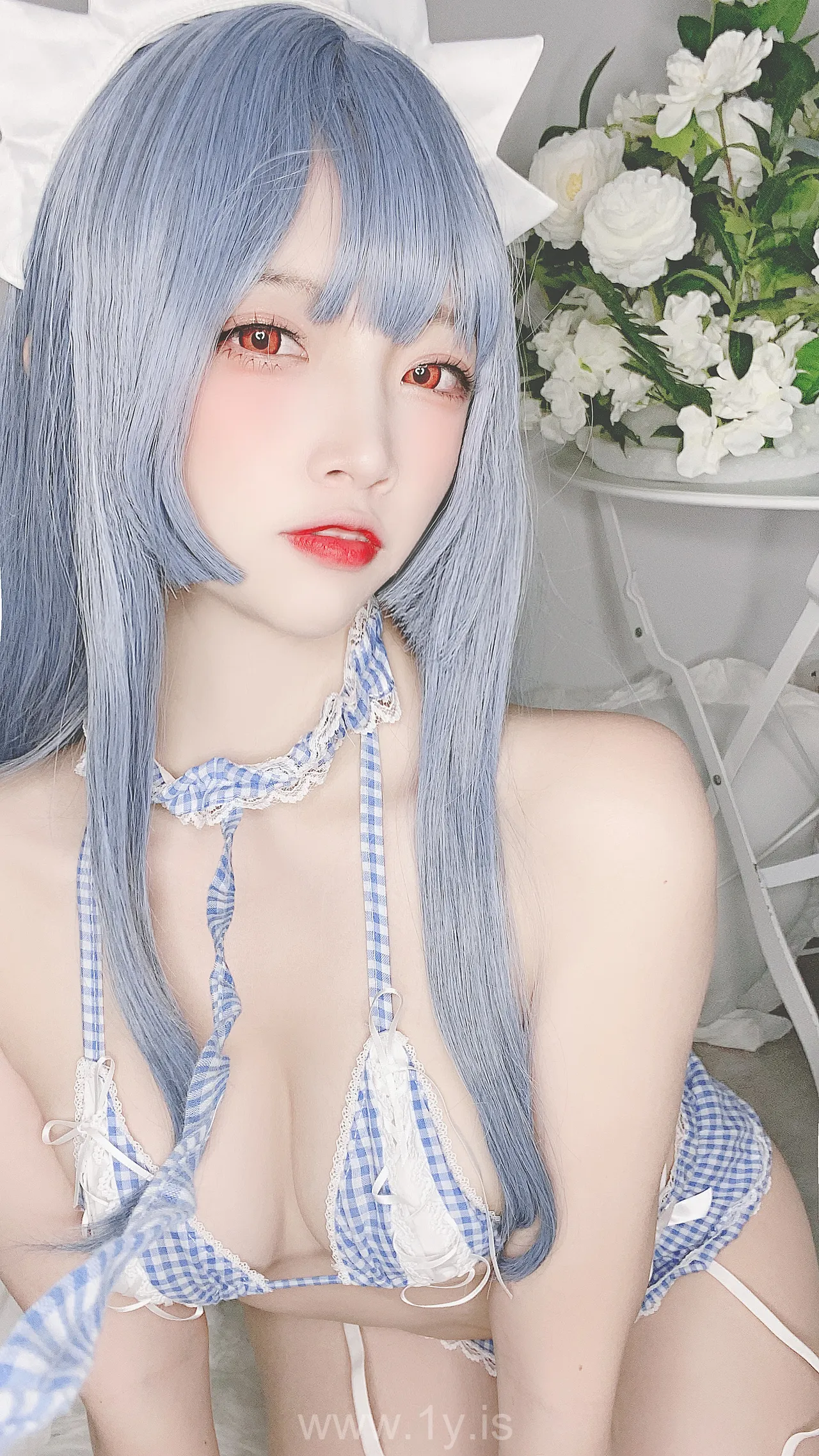 Nisa（二佐） VOL.95 私房自拍蓝格比基尼女仆